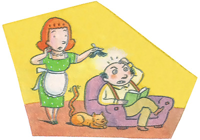 
Use packing tape to remove fuzz, lint, and pet hair from clothing and furniture, but exercise care around toupees.
